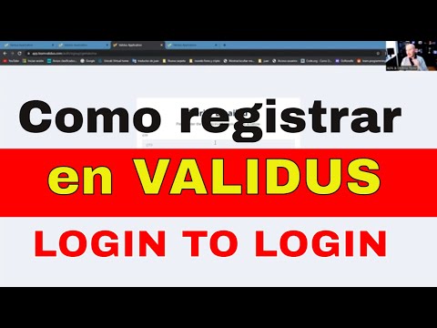 ?Como Registrar personas en VALIDUS login to login  ESTRATEGIA