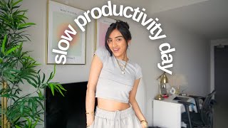 slow productivity day in my life | honouring my needs, getting my work done & try on haul