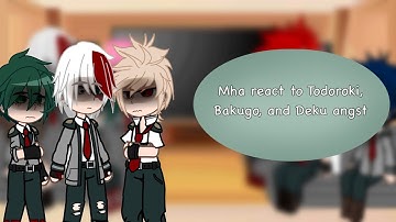 Mha react to Todoroki, Bakugo and Deku angst (tw/desc) angst