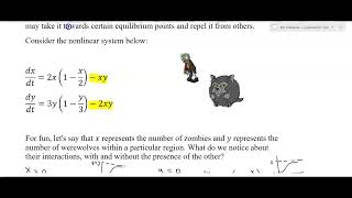 Linearization Theorem for Systems of Nonlinear ODE's - Part 1