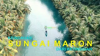 Menjelajahi Keindahan Wisata Sungai Maron Pacitan Jawa Timur dari Ketinggian dengan Drone