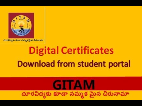 Digital Certificates - CDL - GITAM