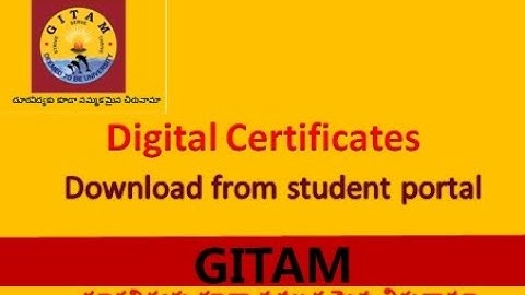 Digital Certificates - CDL - GITAM