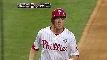 WSH@PHI: Asche hits a solo shot to right field