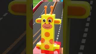#Shorts Crazy Baby Learning Animals Names With Animals Toys | Car Parking Animals Garage