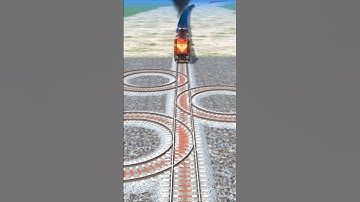 Train VS Risky Circle Railroad Crossing🔥😨, Train Simulator #Train #Railroad #viral