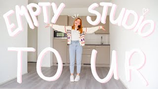 moving out of my parents house📦 *empty apartment tour + deep cleaning*