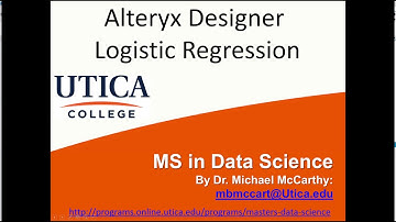 Alteryx Designer Logistic Regression How To