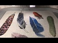 TuttiQuilt Studio. Brother VR &quot;Falling feathers&quot; Embroidery #embroiderydesign #embroideryideas