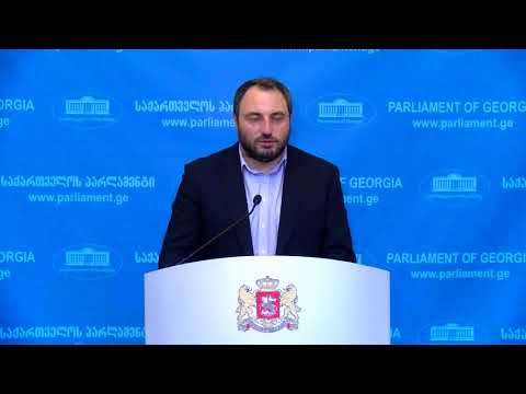 საქართველოს პარლამენტის წევრის, ბექა ნაცვლიშვილის ბრიფინგი