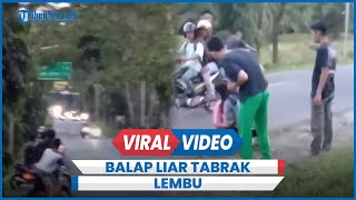 Detik-detik Kecelakaan Balap Liar Tabrak Lembu