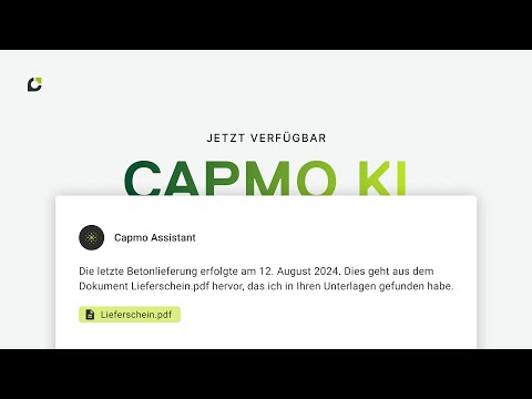 Neue KI-Suche in Capmo - video from Capmo