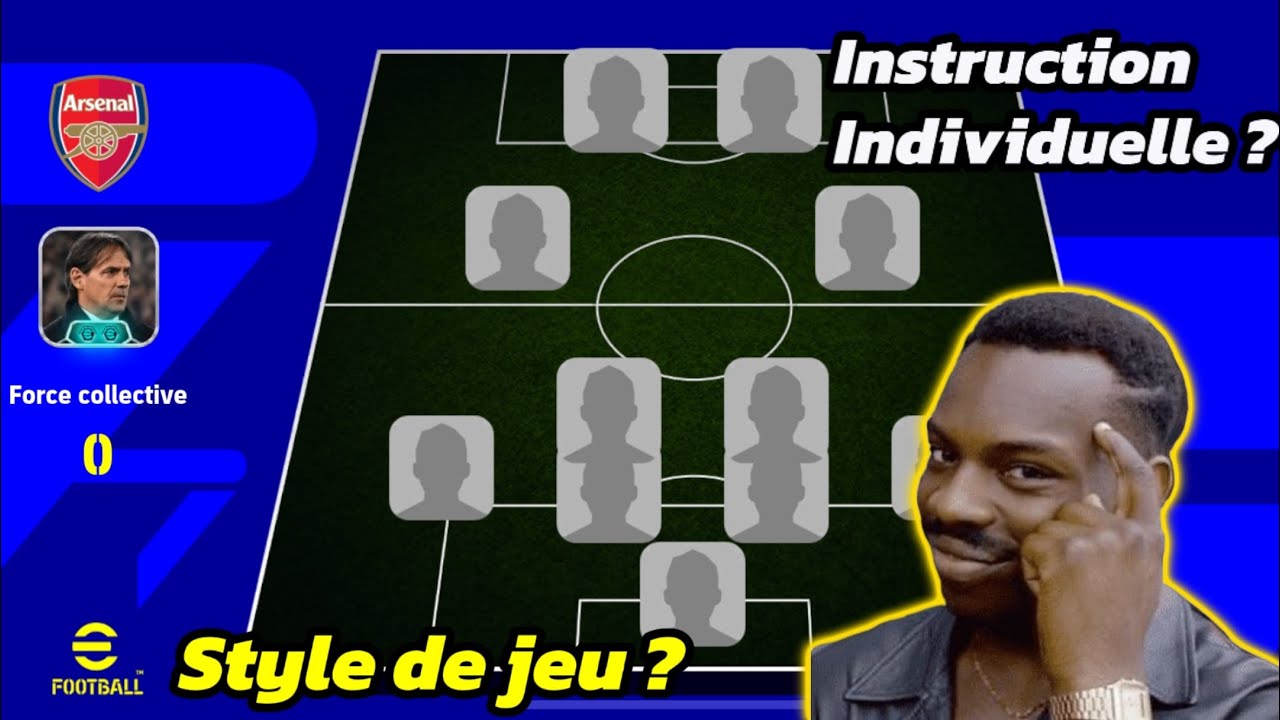 Sur efootball,je classe mon nouveau équipe :instruction individuelle,style de jeu…||efootball 2025 😱