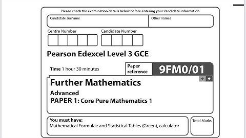 Core Pure 1 2022 Pearson Edexcel A level further mathematics