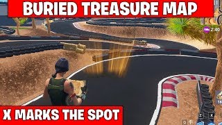 How to use the buried treasure map - x marks the spot in Fortnite