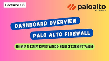 Lecture 3 | Palo Alto Firewall Training | Dashboard Overview of Palo Alto Firewall