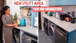 My New Utility Area Tour and Organization | Laundry and Dishwashing Area