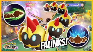 Falinks with Megahorn and No Retreat Moveset | Sample Gameplay | Pokémon Unite Public Test Server