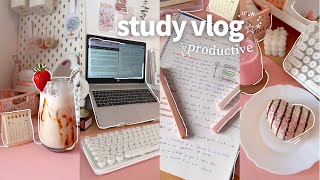 productive study vlog🍓morning skincare routine🍥unboxing Apple MagSafe🖇️lots of notes📔