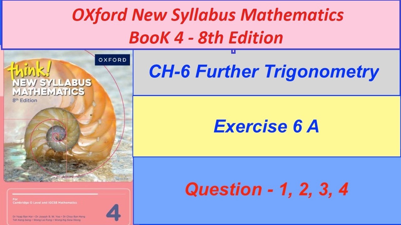 Exercise 6A Question-11, 12, 13 Think New Syllabus Oxford Mathematics ...