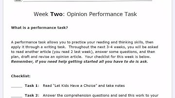 5.18 Week Writing Video for Performance Task