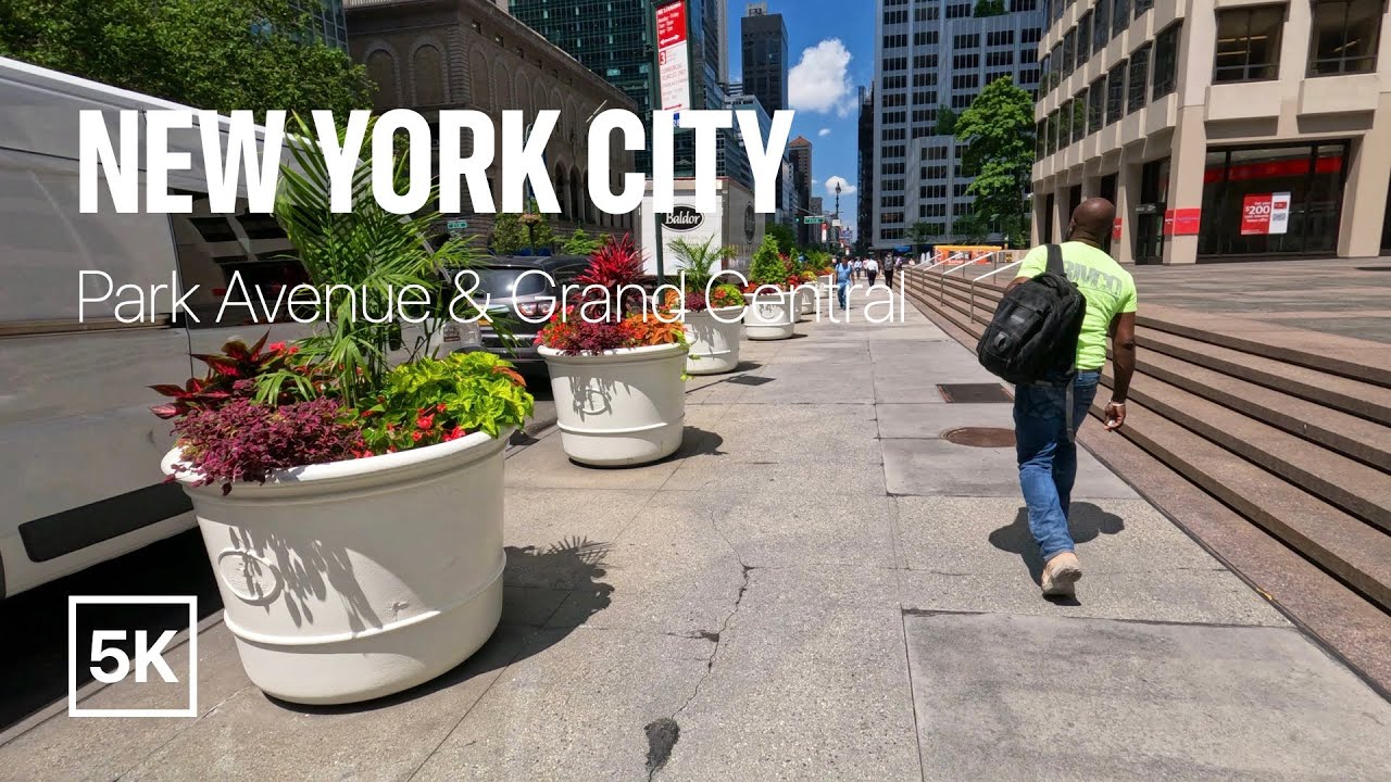 [5K] New York City 🗽 Summer Walk - Park Avenue & Grand Central [Jun. 2022]