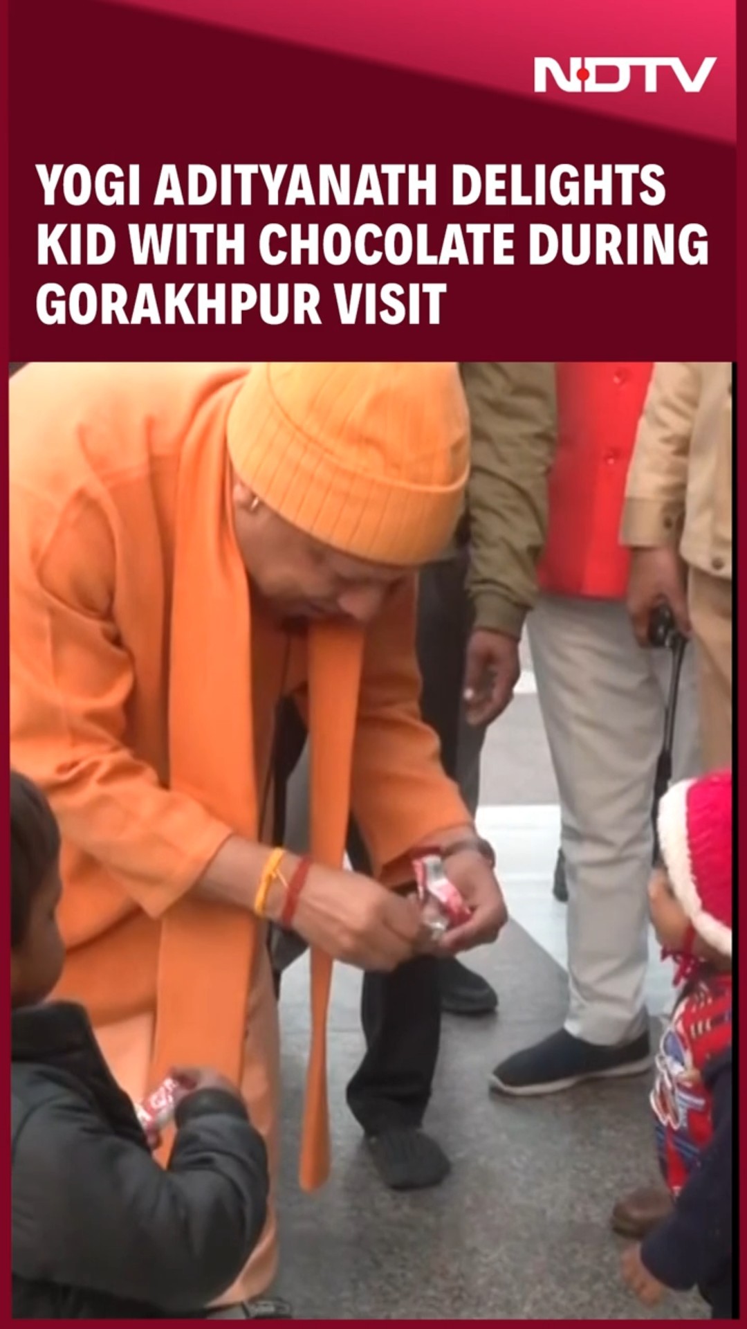 CM Yogi Adityanath Shares Sweet Moment With Kid In Gorakhpur