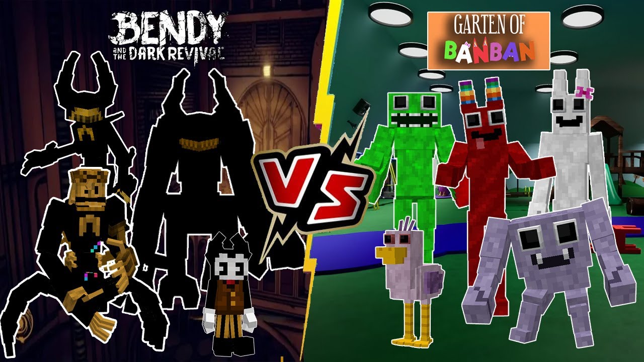 Garten of Banban VS Bendy and the Dark Revival [BATDR] Minecraft PE ...