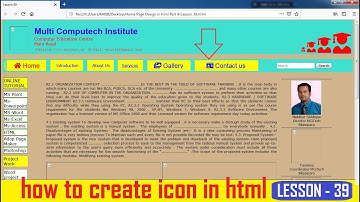Create image icon in html Part 1- Lesson 39