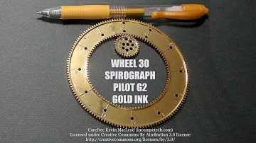 Wheel 30 Gold Ink Basic Pattern Spirograph Die-Cast Collector