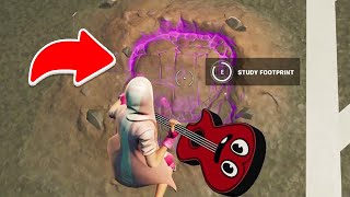 Study the Caretakers footprints Fortnite