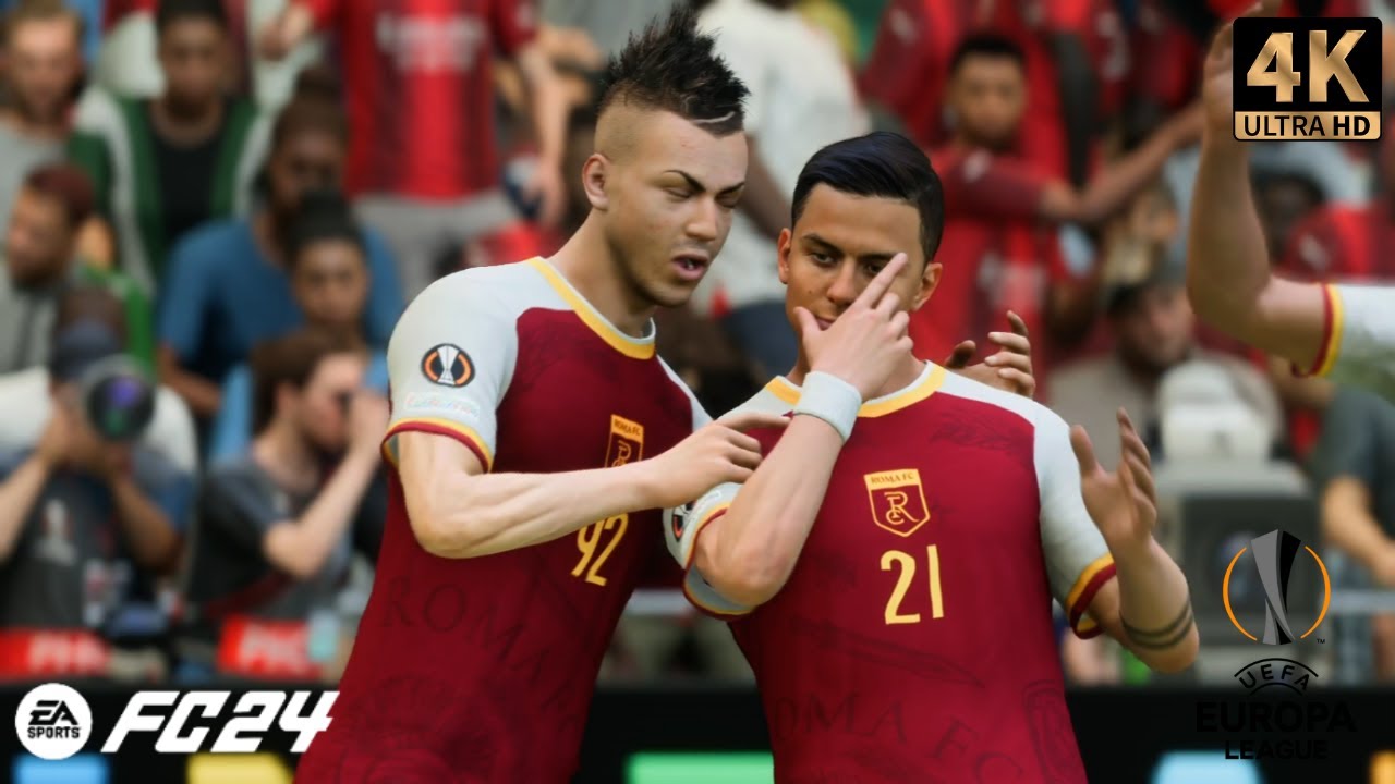 ROMA vs MILAN - UEFA EUROPA LEAGUE / EA FC 24 [ CPU vs CPU ] - YouTube