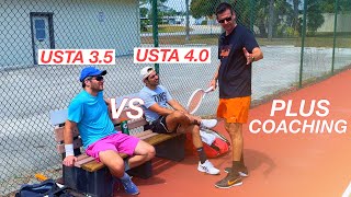 Shamir (USTA 4.O) vs Adam (USTA 3.5) | Plus Coaching