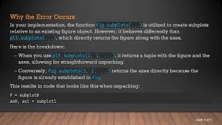 Resolving the cannot unpack non-iterable AxesSubplot object Error in Matplotlib