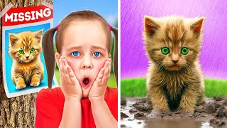 My Little Cute Kitten is Lost! *Best Gadgets And Hacks For Pets And their Owners*