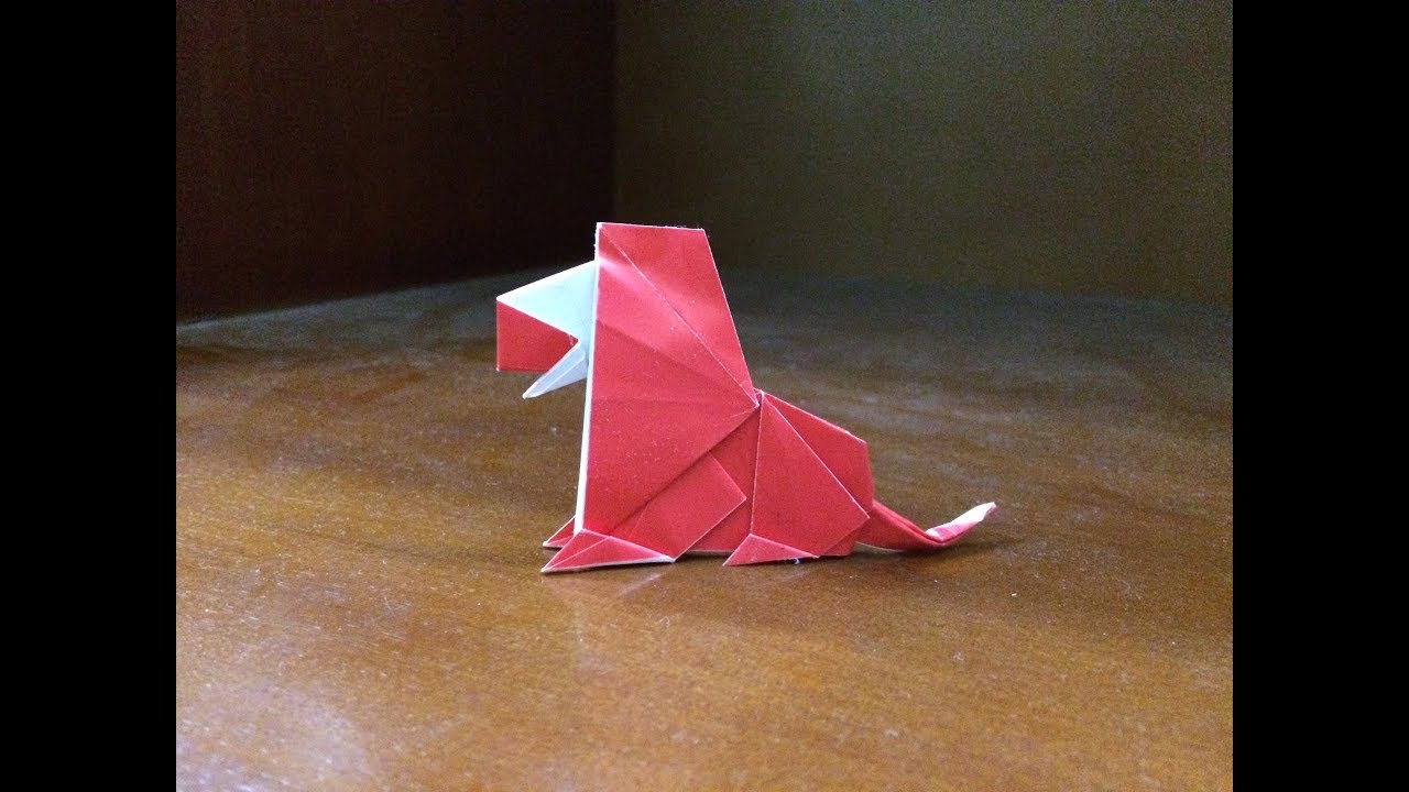 How to make a paper easy lion origami easy lion YouTube