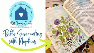 Bible Journaling with Napkin Art Tutorial