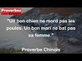 Un bon chien ne mord pas les poules. Un bon mari ne bat pas sa femme. - Proverbe Chinois