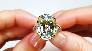 Record USA Datolite Ring at 13.57 carats by Kat Florence KF09274 Record USA Datolite Ring at 13.57 carats by Kat Florence KF09274
