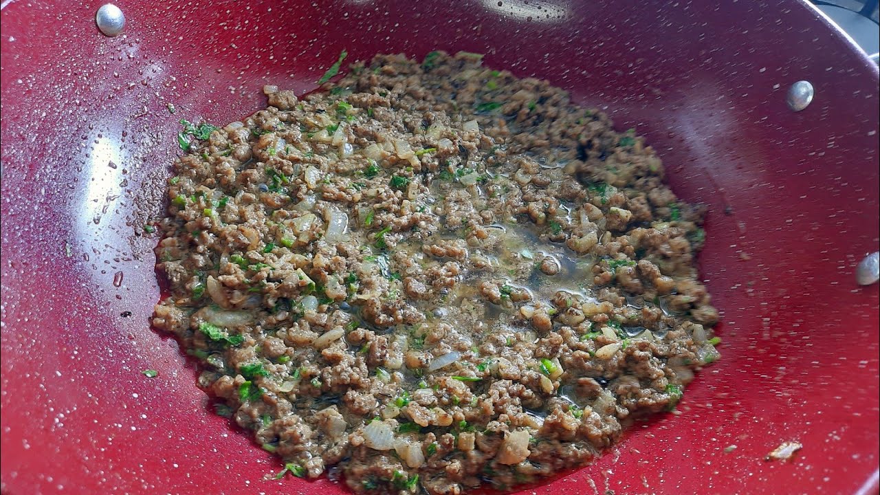 حشوة اللحم تنفع لجميع المعجنات لحم مفروم بتوابل شرقيه لا تقاوم لكل انواع الفطائر 👌