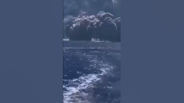 Eruption of the volcano Stromboli, Italy.