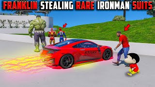 Franklin & Shinchan Stealing  Iron Man Super Powerful Car | In GTA 5😱In Telugu | #gta5