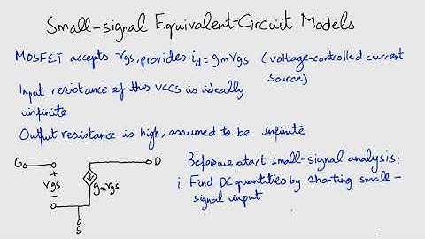 Small-Signal Equivalent Circuit Model MOSFET - [ENG] Electronics 1: Module 3 Lecture 27 ZE - 264