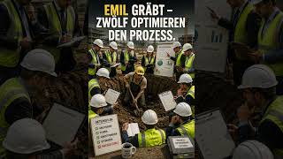 Emil #3: Er gräbt – zwölf optimieren den Prozess