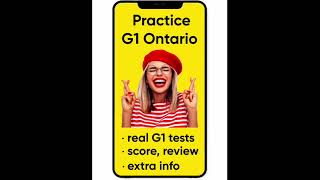 Free app 'G1 Ontario test'.  🎈www.g1canada.com🎈 screenshot 1