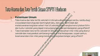 MATERI MPLS PENGENALAN DAN TATA KRAMA  DAN TATA TERTIB PESERTA DIDIK DI SEKOLAH ERA NEW NORMAL