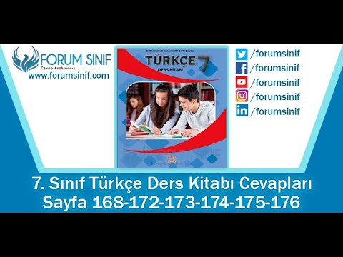 7. Sınıf Türkçe Ders Kitabı 168-172-173-174-175-176. Sayfa Cevapları Dörtel Yayıncılık