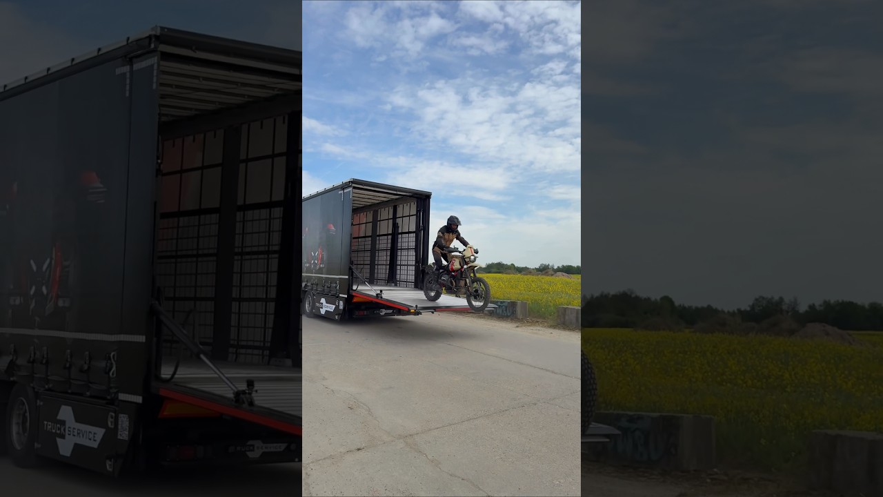Jump off the truck with 50km/h 🤩 #bmwmotorradpolska #advpl#rebelhorn #yakkexp