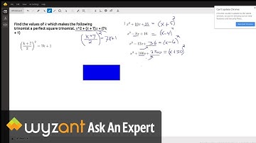 Find the value(s) of k that results in making a trinomial a perfect square trinomial