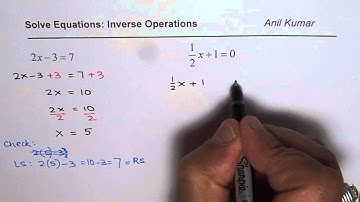 Solve and Check Linear Equation by Inverse Operation